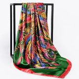 Silk Women Hair Neck Square Scarves Office Ladies Shawl - Namata Newyork