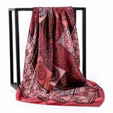 Silk Women Hair Neck Square Scarves Office Ladies Shawl - Namata Newyork