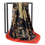 Silk Women Hair Neck Square Scarves Office Ladies Shawl - Namata Newyork
