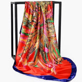 Silk Women Hair Neck Square Scarves Office Ladies Shawl - Namata Newyork