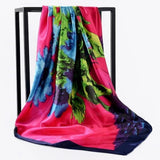 Silk Women Hair Neck Square Scarves Office Ladies Shawl - Namata Newyork