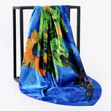 Silk Women Hair Neck Square Scarves Office Ladies Shawl - Namata Newyork
