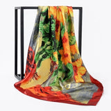 Silk Women Hair Neck Square Scarves Office Ladies Shawl - Namata Newyork