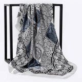 Silk Women Hair Neck Square Scarves Office Ladies Shawl - Namata Newyork
