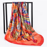Silk Women Hair Neck Square Scarves Office Ladies Shawl - Namata Newyork
