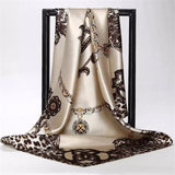 Silk Women Hair Neck Square Scarves Office Ladies Shawl - Namata Newyork