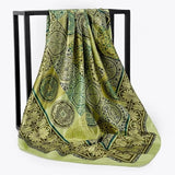 Silk Women Hair Neck Square Scarves Office Ladies Shawl - Namata Newyork