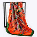 Silk Women Hair Neck Square Scarves Office Ladies Shawl - Namata Newyork