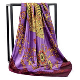 Silk Women Hair Neck Square Scarves Office Ladies Shawl - Namata Newyork