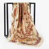 Silk Women Hair Neck Square Scarves Office Ladies Shawl - Namata Newyork