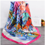 Silk Women Hair Neck Square Scarves Office Ladies Shawl - Namata Newyork