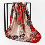 Silk Women Hair Neck Square Scarves Office Ladies Shawl - Namata Newyork
