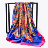 Silk Women Hair Neck Square Scarves Office Ladies Shawl - Namata Newyork