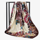 Silk Women Hair Neck Square Scarves Office Ladies Shawl - Namata Newyork
