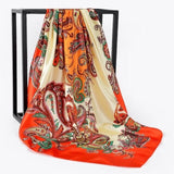 Silk Women Hair Neck Square Scarves Office Ladies Shawl - Namata Newyork