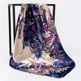 Silk Women Hair Neck Square Scarves Office Ladies Shawl - Namata Newyork