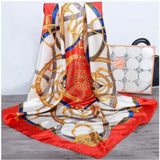 Silk Women Hair Neck Square Scarves Office Ladies Shawl - Namata Newyork
