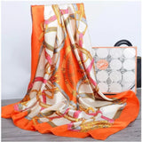 Silk Women Hair Neck Square Scarves Office Ladies Shawl - Namata Newyork