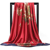 Silk Women Hair Neck Square Scarves Office Ladies Shawl - Namata Newyork