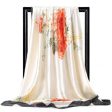 Silk Women Hair Neck Square Scarves Office Ladies Shawl - Namata Newyork