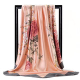 Silk Women Hair Neck Square Scarves Office Ladies Shawl - Namata Newyork