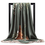 Silk Women Hair Neck Square Scarves Office Ladies Shawl - Namata Newyork