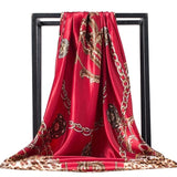 Silk Women Hair Neck Square Scarves Office Ladies Shawl - Namata Newyork