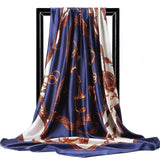 Silk Women Hair Neck Square Scarves Office Ladies Shawl - Namata Newyork