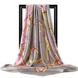 Silk Women Hair Neck Square Scarves Office Ladies Shawl - Namata Newyork