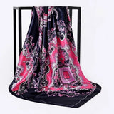 Silk Women Hair Neck Square Scarves Office Ladies Shawl - Namata Newyork