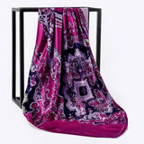 Silk Women Hair Neck Square Scarves Office Ladies Shawl - Namata Newyork