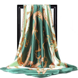 Silk Women Hair Neck Square Scarves Office Ladies Shawl - Namata Newyork