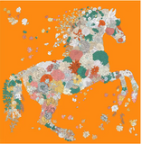 Women Luxury Horse Silk Scarf Shawl Square Scarf