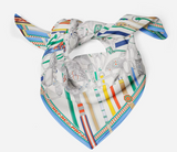 Luxury Belt Rope Print Silk Scarf Square Scarf Headband
