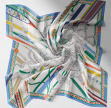 Luxury Belt Rope Print Silk Scarf Square Scarf Headband