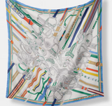 Luxury Belt Rope Print Silk Scarf Square Scarf Headband