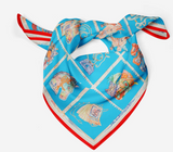 Luxury Silk Scarf Women Print Satin Neckerchief