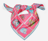 Luxury Silk Scarf Women Print Satin Neckerchief