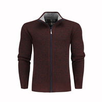 Men Slim Sweaters Stand Collar Fit Zipper Men Solid Cotton Thick Warm Sweater - Namata Newyork