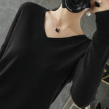 Women Sweater  V-neck Knitwear Long Sleeve Loose Cashmere Sweater