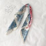 Luxury Horse Print Silk Satin Square Scarf