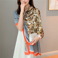 Popular Women Silk Scarf Print Paisley Travel Decorate