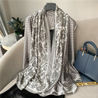 Popular Women Silk Scarf Print Paisley Travel Decorate