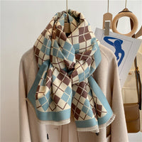 Neckerchief Head Scarf for Women Fashion Winter Warm Cashmere