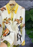 Horse Print Equestrian ladies Blouse