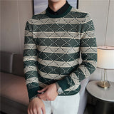 Winter Thick Striped Sweaters For Men