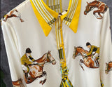 Horse Print Equestrian ladies Blouse