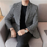 Plaid Casual Business Blazer Suit Jacket