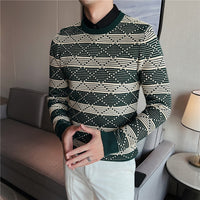 Winter Thick Striped Sweaters For Men