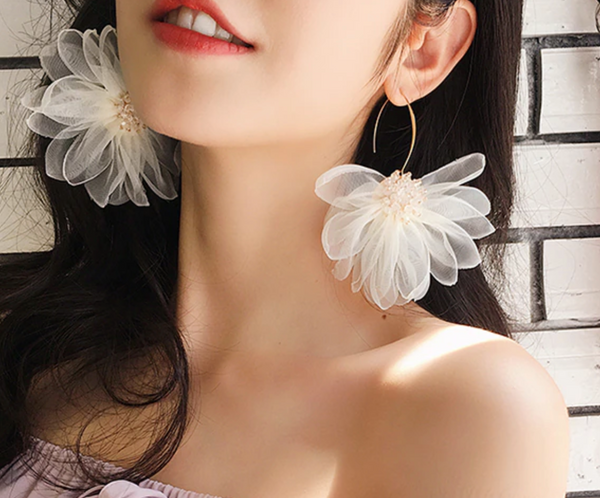 Women Dangle Earrings Flower Long Earrings For Women Drops Earrings